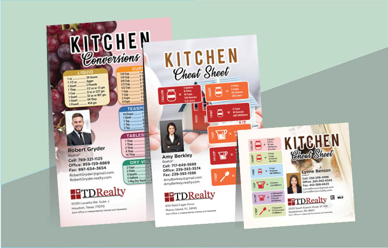 TDRealty Real Estate Kitchen Measures - custom magnets | BestPrintBuy.com