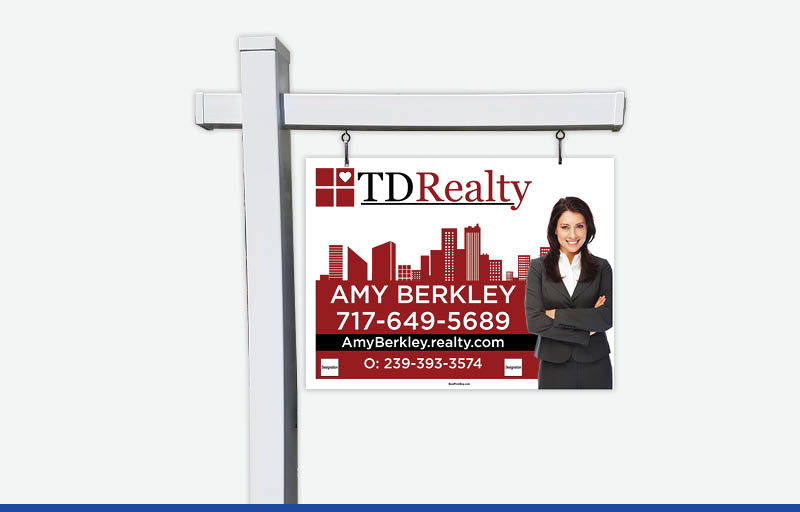 TDRealty Real Estate Signs - TDR Approved Vendor Signs for Realtors | BestPrintBuy.com