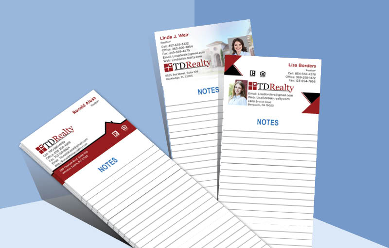 TDRealty Real Estate Personalized Notepads | BestPrintBuy.com