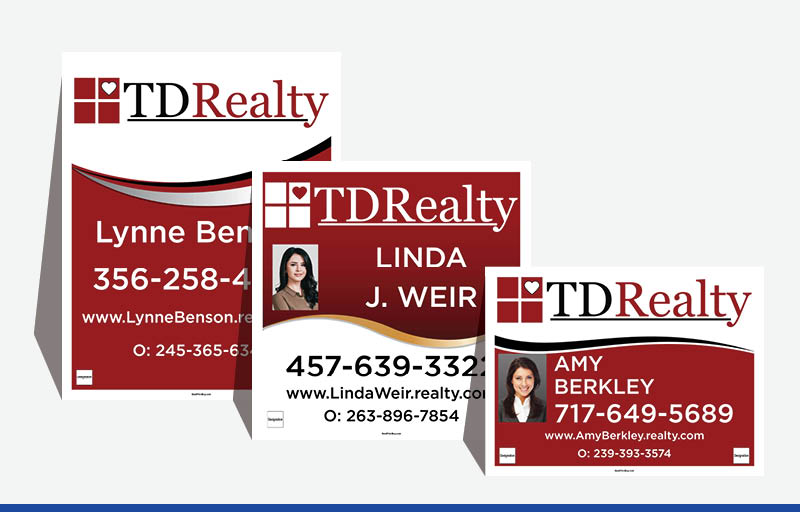 TDRealty Real Estate Signs - TDR Approved Vendor Signs for Realtors | BestPrintBuy.com