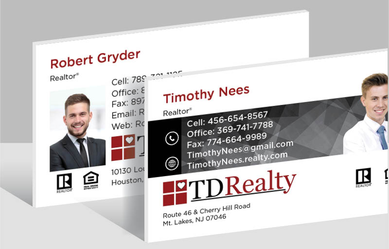 TDRealty Real Estate Ultra Thick Business Cards - Thick Stock & Matte Finish Business Cards for Realtors | BestPrintBuy.com