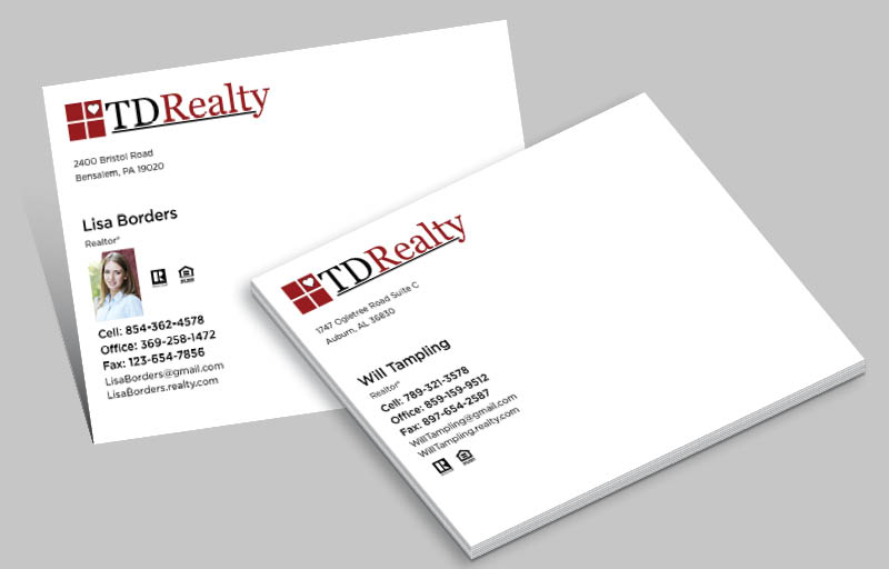 TDRealty A2 Envelopes - Custom A2 Envelopes Stationery for Realtors | BestPrintBuy.com