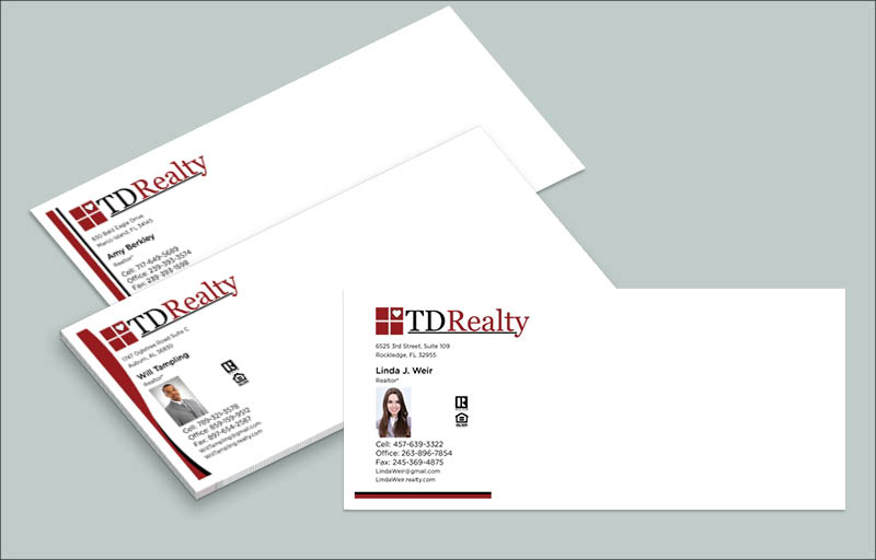 TDRealty Real Estate #10 Envelopes - Custom #10 Envelopes Stationery for Realtors | BestPrintBuy.com