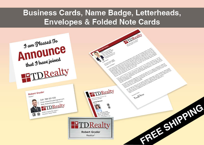 TDRealty Real Estate BC Agent Package - TDRealty approved vendor personalized business cards| BestPrintBuy.com