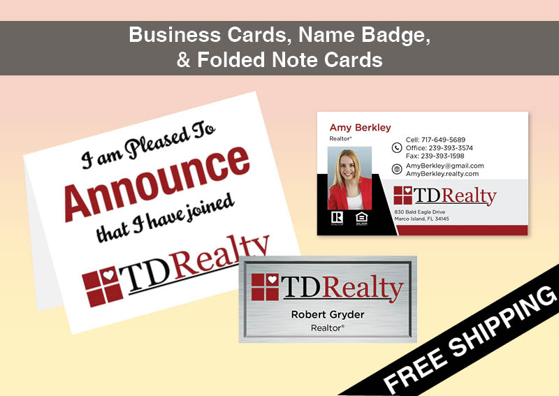 TDRealty Real Estate BC Agent Package - TDRealty approved vendor personalized business cards| BestPrintBuy.com