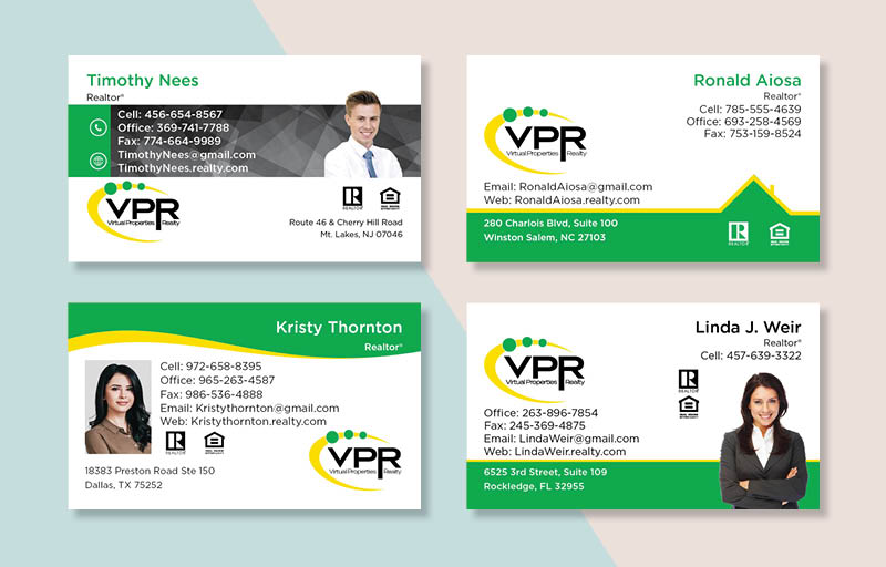 Virtual Properties Realty Real Estate Business Card Magnets - magnets with photo and contact info | BestPrintBuy.com