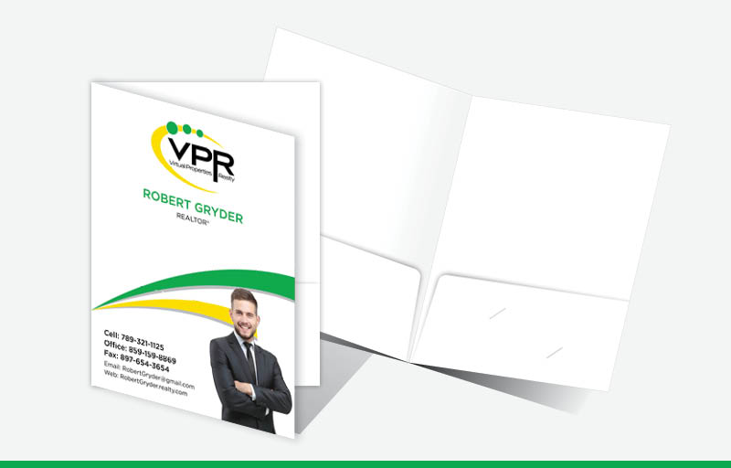 Virtual Properties Realty Econo Presentation Folders - custom folders | BestPrintBuy.com