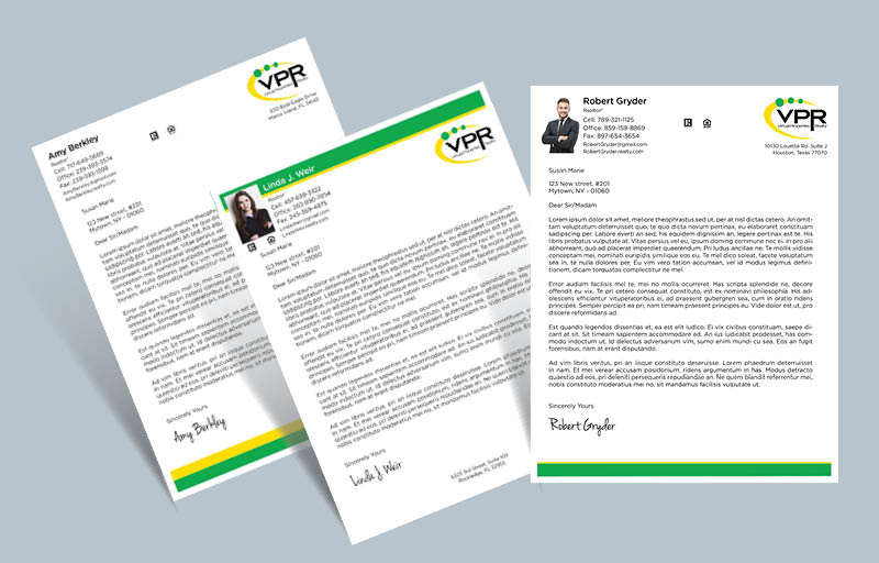 Virtual Properties Realty Real Estate Letterheads - Custom Letterhead Stationery for Realtors | BestPrintBuy.com