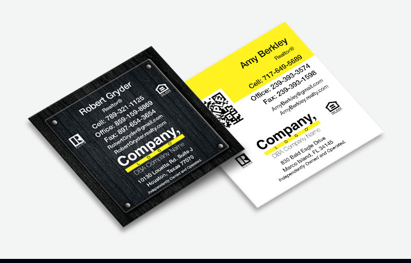 Weichert Real Estate Square Business Cards Without Photo - Weichert - Modern, Unique Business Cards for Realtors | BestPrintBuy.com