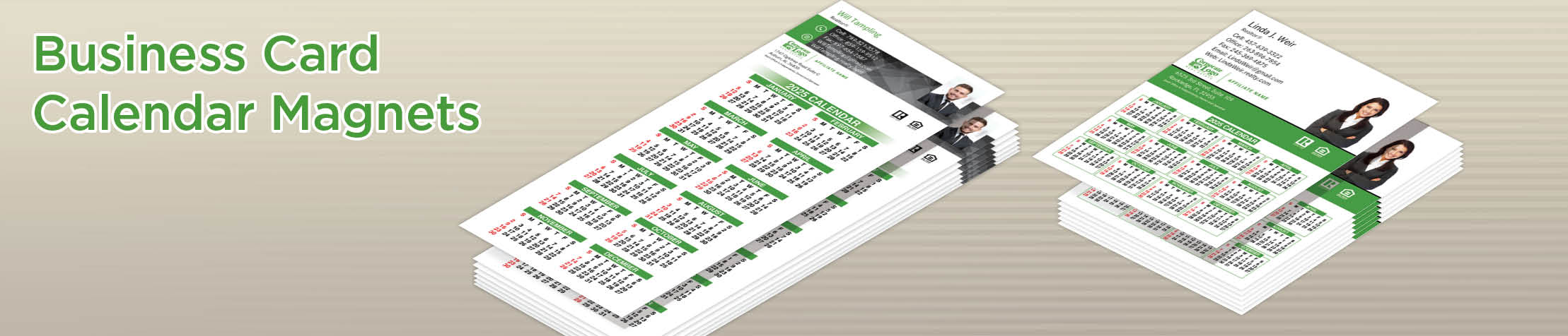 Better Homes And Gardens Real Estate Business Card Calendar Magnets - Better Homes And Gardens  2025 calendars with photo and contact info | BestPrintBuy.com