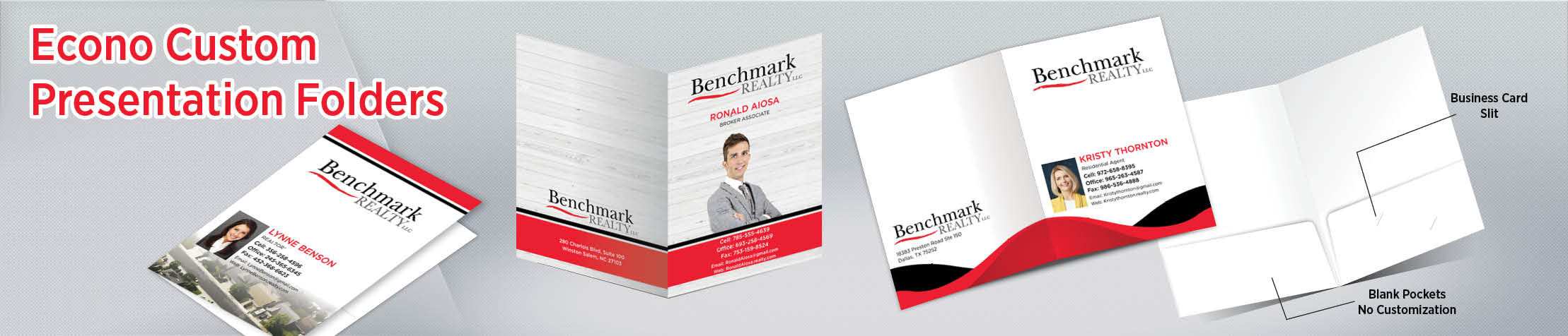 Benchmark Realty Presentation Folders - folders | BestPrintBuy.com