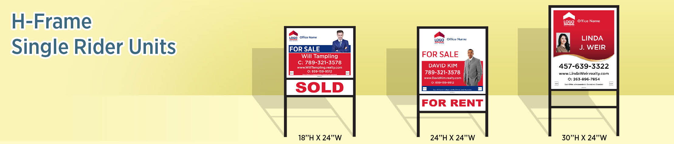 ERA Real Estate H-Frame Single Rider Units - ERA approved vendor real estate signs | BestPrintBuy.com