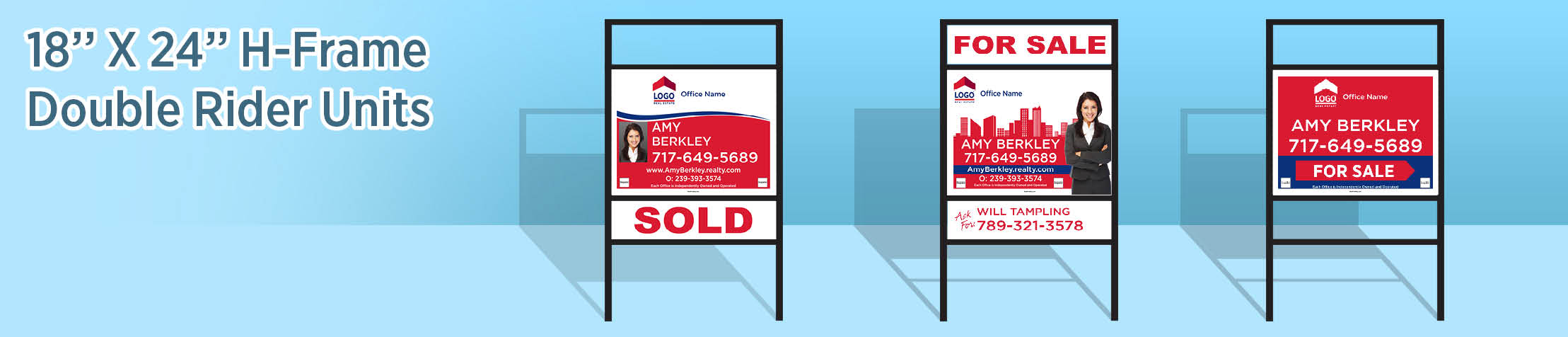 ERA Real Estate H-Frame Double Rider Units - ERA approved vendor real estate signs | BestPrintBuy.com