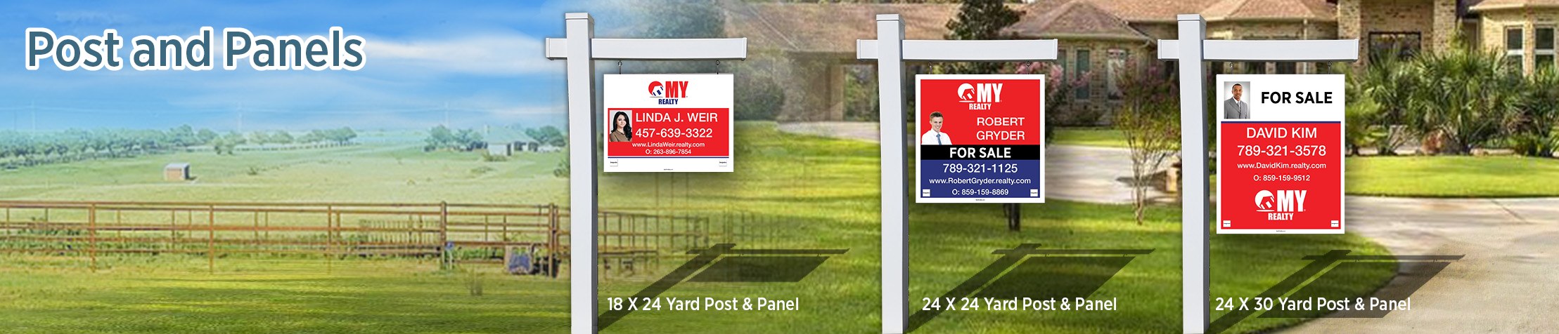 My Realty Real Estate Post and Panel - RAS approved vendor real estate signs | BestPrintBuy.com