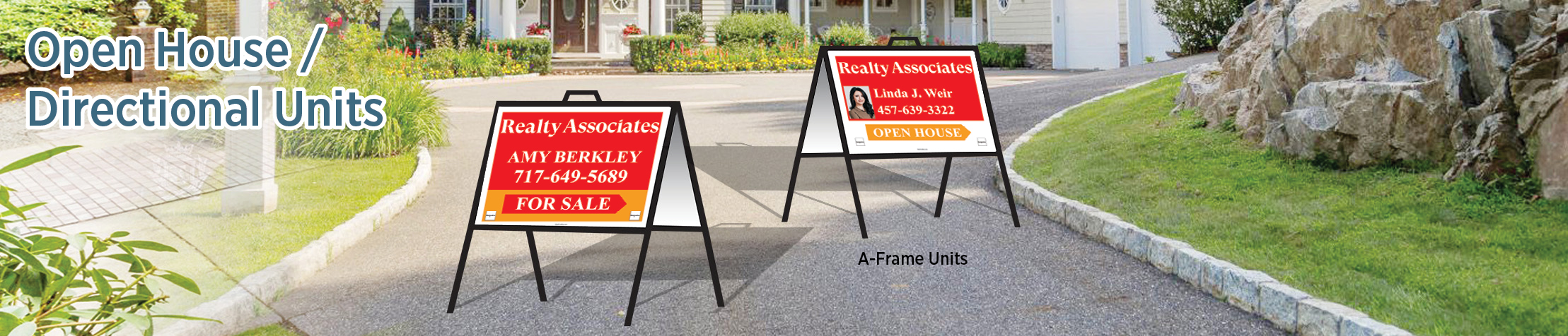 Realty Associates Real Estate Open House/Directional Units - RAS approved vendor directional real estate signs | BestPrintBuy.com