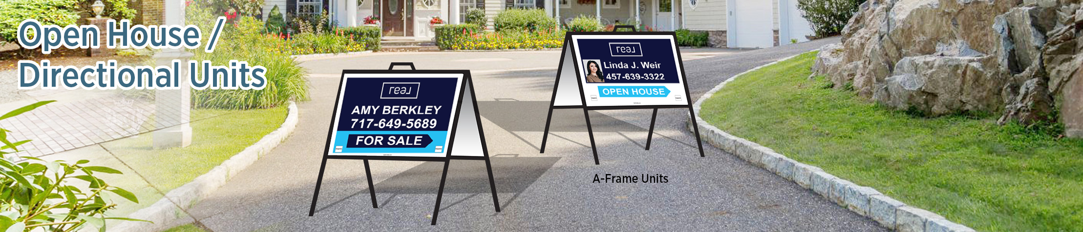 Real Real Estate Open House/Directional Units - RAS approved vendor directional real estate signs | BestPrintBuy.com