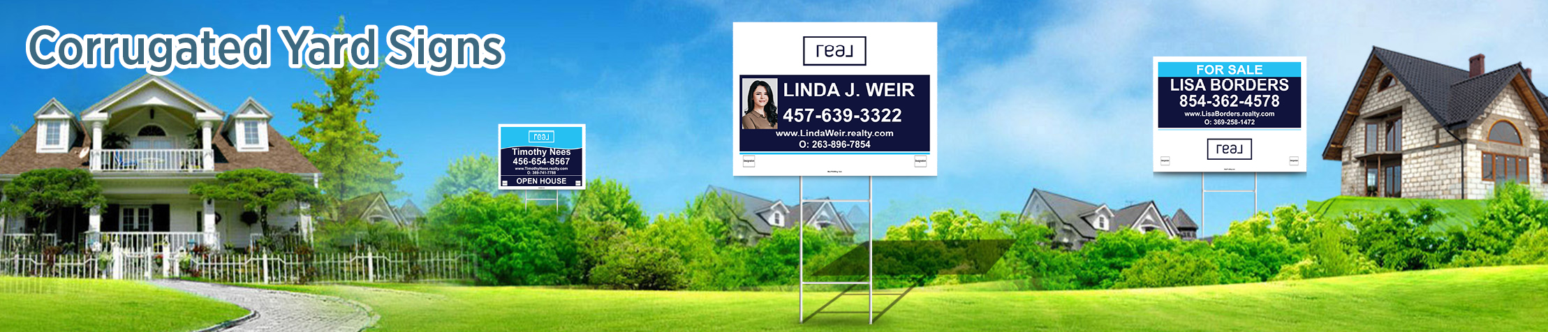 Real Real Estate Corrugated Yard Signs - RAS approved vendor real estate signs | BestPrintBuy.com