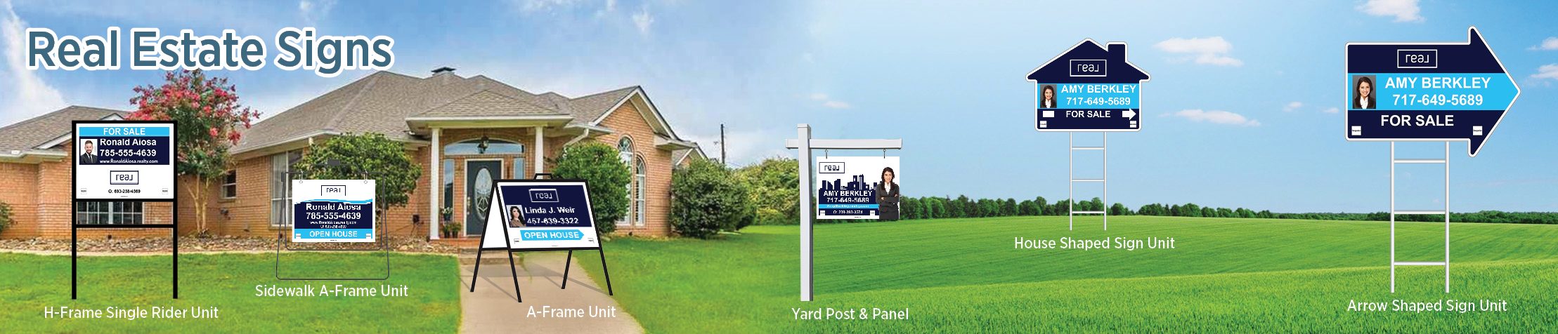 Real Real Estate Signs - RAS approved vendor real estate signs - H-Frame Units, Directional Signs, A-Frame Units, Yard Post and Panel | BestPrintBuy.com