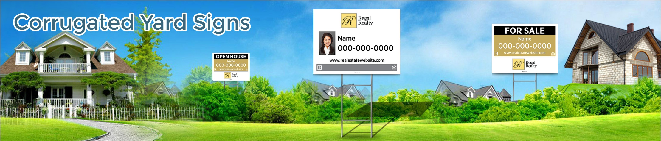 Regal Realty Real Estate Corrugated Yard Signs - RAS approved vendor real estate signs | BestPrintBuy.com