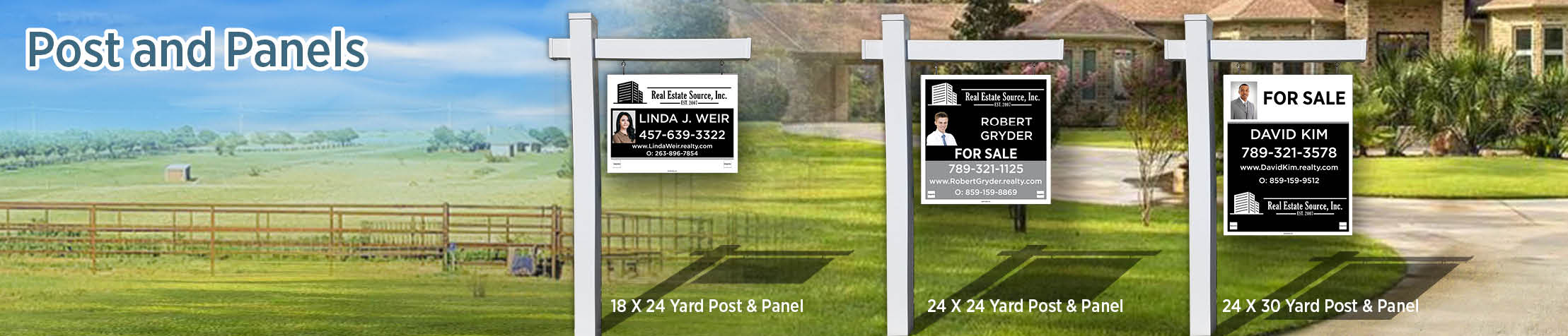 Real Estate Source Inc Real Estate Post and Panel - RAS approved vendor real estate signs | BestPrintBuy.com