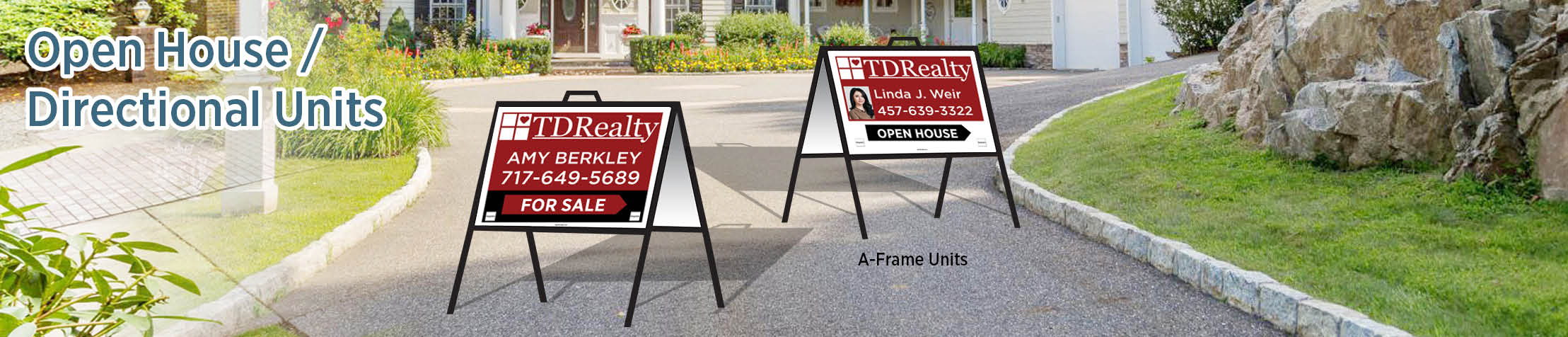 TDRealty Real Estate Open House/Directional Units - directional real estate signs | BestPrintBuy.com