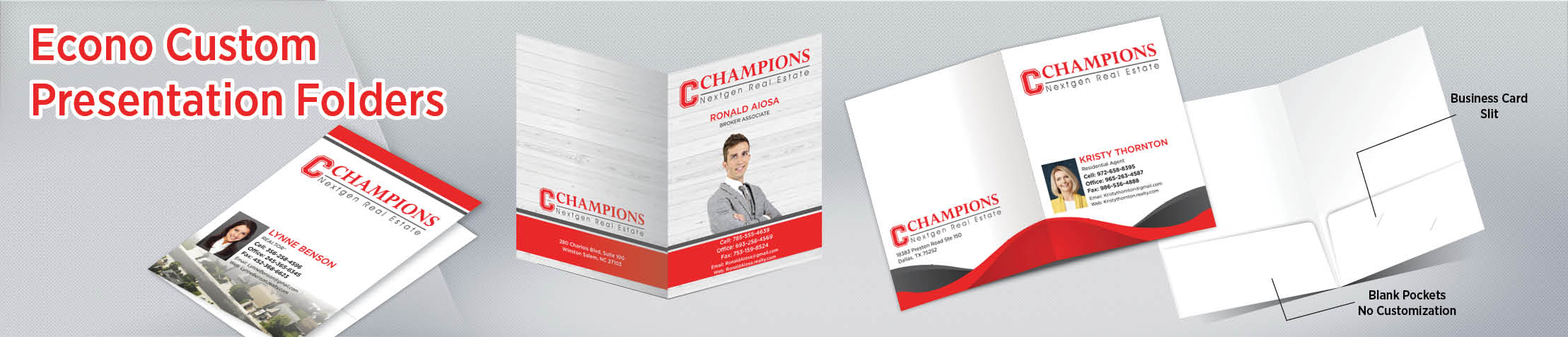 Champions Nextgen Real Estate Presentation Folders - folders | BestPrintBuy.com