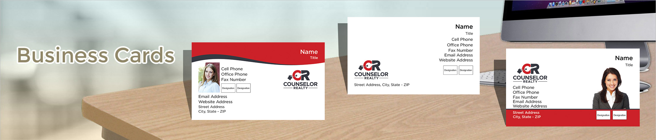 Counselor Realty Real Estate Standard Business Cards - Counselor Realty  marketing materials | BestPrintBuy.com