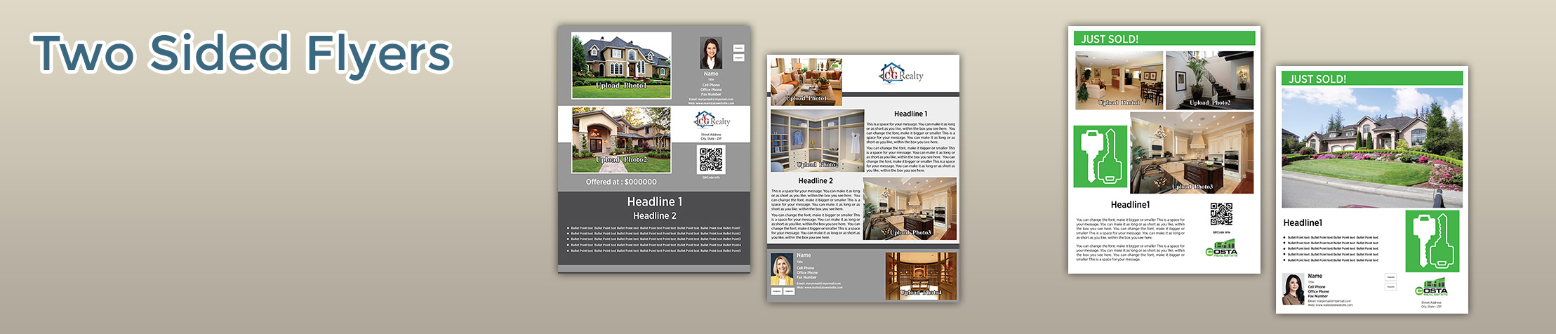  Real Estate Flyers and Brochures -  two-sided flyer templates for open houses and marketing | BestPrintBuy.com