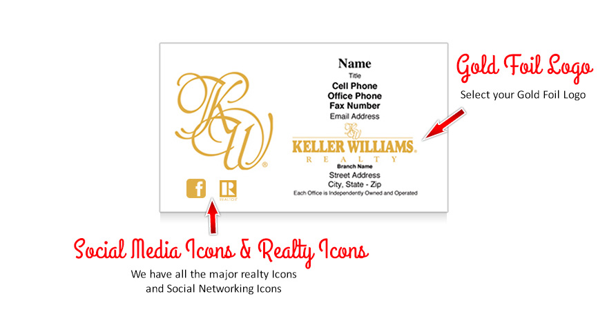 Keller Williams Foil Business Cards