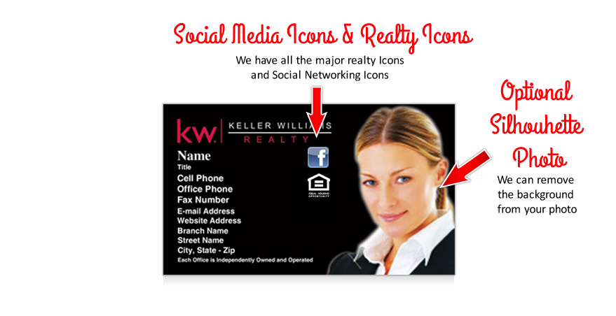 Keller Williams Silhouette Business Cards