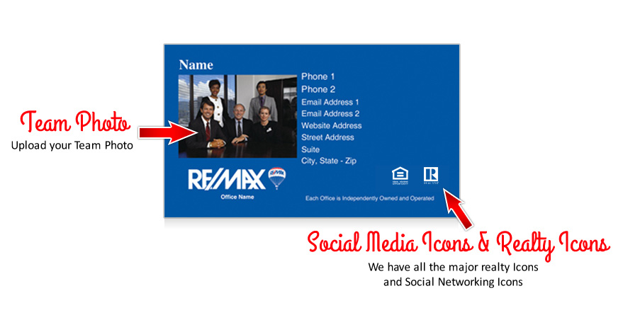 RE/MAX Team Business Cards