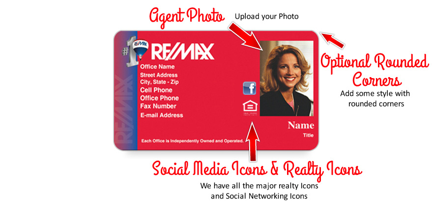 RE/MAX Business Cards With Photo