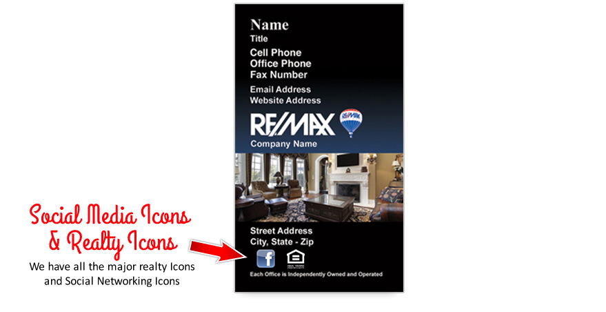 RE/MAX Vertical Business Cards With Photo