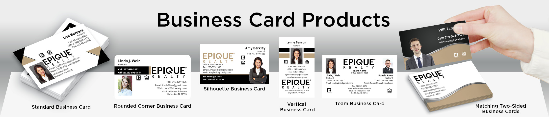 Epique Realty Real Estate Business Card Products - Epique Realty  - Unique, Custom Business Cards Printed on Quality Stock with Creative Designs for Realtors | BestPrintBuy.com