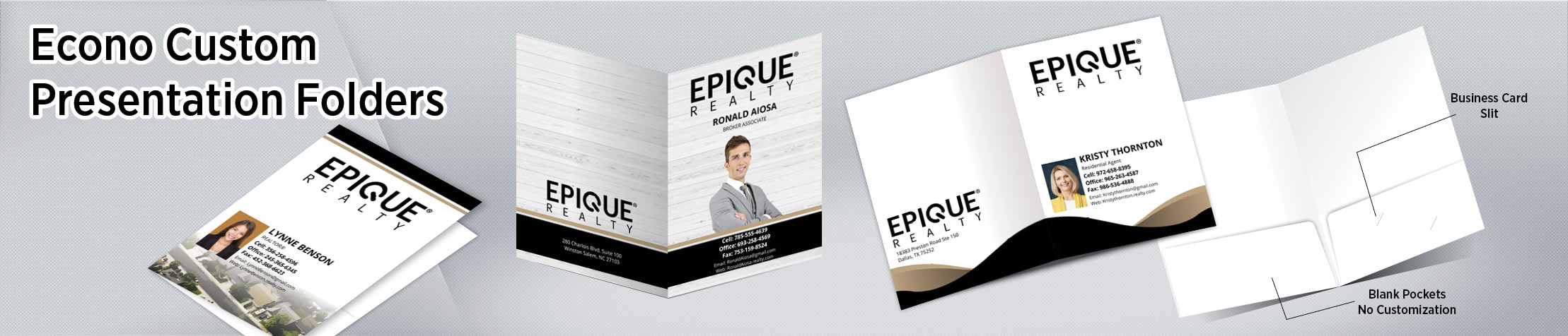 Epique Realty Econo Presentation Folders - folders | BestPrintBuy.com