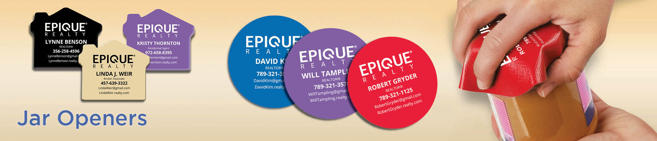 Epique Realty Real Estate Jar Openers - Epique Realty  personalized realtor promotional products | BestPrintBuy.com