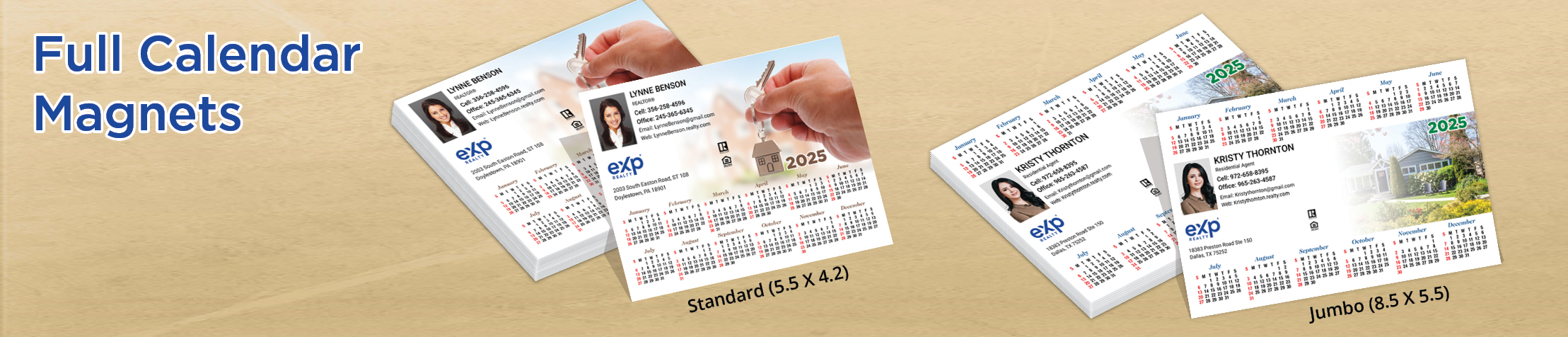 eXp Realty Real Estate Full Calendar Magnets - eXp Realty 2025 calendars in Standard or Jumbo Size | BestPrintBuy.com