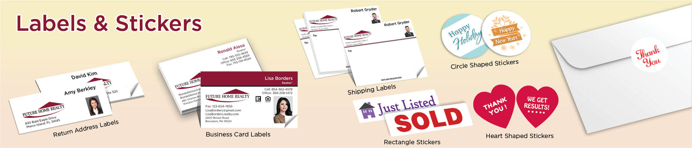 Future Home Realty Real Estate Labels and Stickers - MHRS business card labels, return address labels, shipping labels, and assorted stickers | BestPrintBuy.com