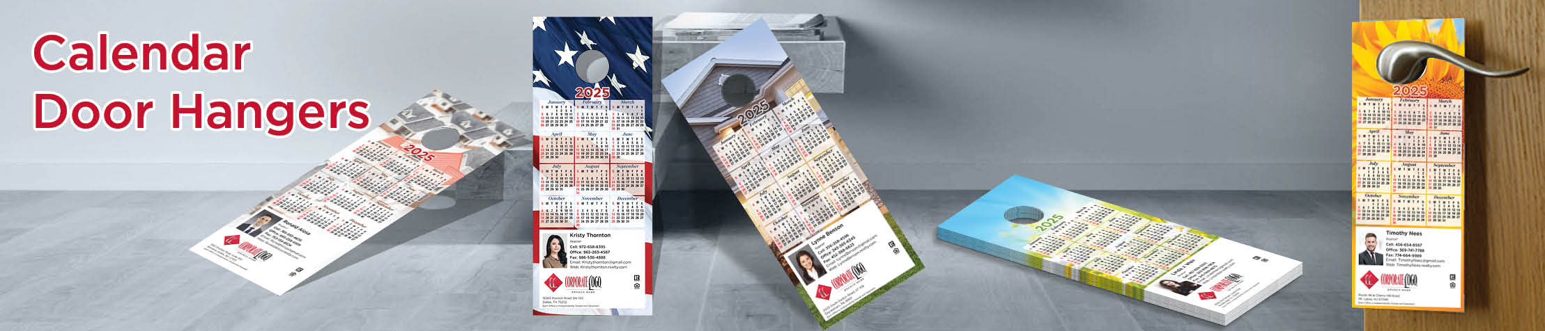 HomeSmart Real Estate Calendar Door Hangers - HomeSmart 2025 calendars printed on door knockers | BestPrintBuy.com