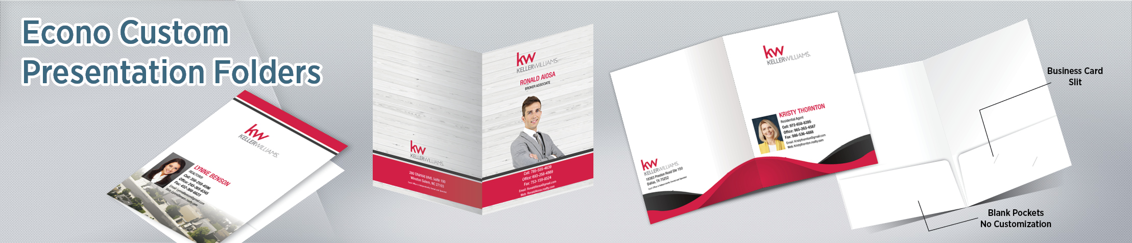 Keller Williams Real Estate Econo Presentation Folders - KW approved vendor folders | BestPrintBuy.com