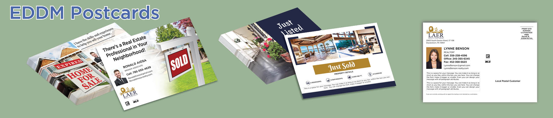 LAER Realty Partners Real Estate EDDM Postcards - personalized Every Door Direct Mail Postcards | BestPrintBuy.com