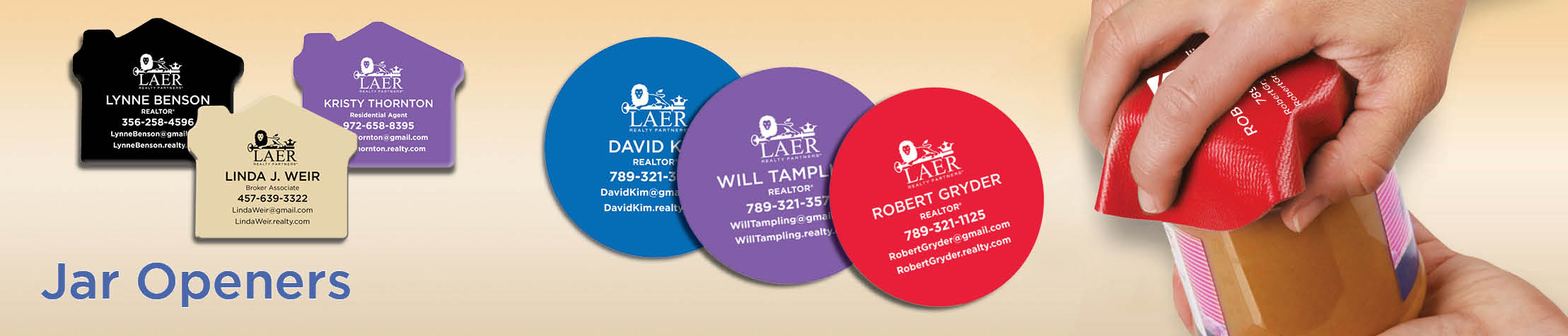 LAER Realty Partners Real Estate Jar Openers - LAER Realty Partners  personalized realtor promotional products | BestPrintBuy.com