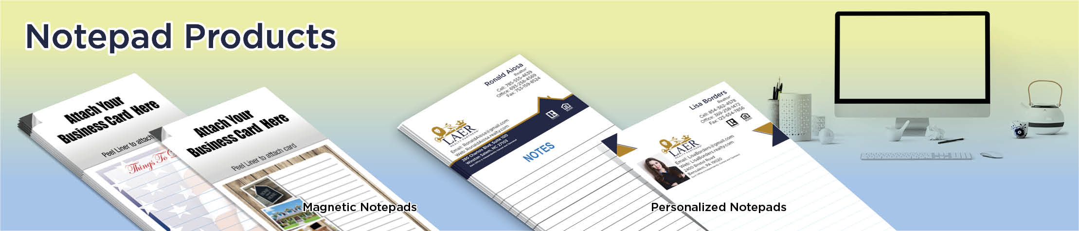 LAER Realty Partners Real Estate Notepads - LAER Realty Partners custom stationery and marketing tools, magnetic and personalized notepads | BestPrintBuy.com