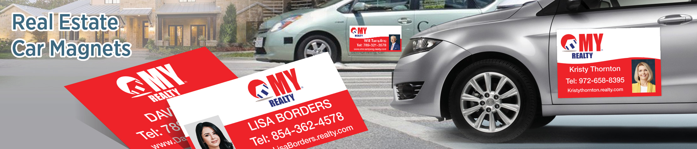 My Realty Real Estate Car Magnets - Custom car magnets for realtors, with or without photo | BestPrintBuy.com