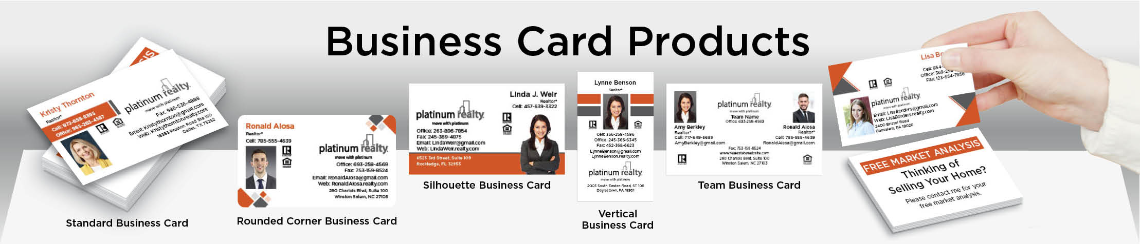 Platinum Realty Real Estate Business Card Products - Platinum Realty  - Unique, Custom Business Cards Printed on Quality Stock with Creative Designs for Realtors | BestPrintBuy.com