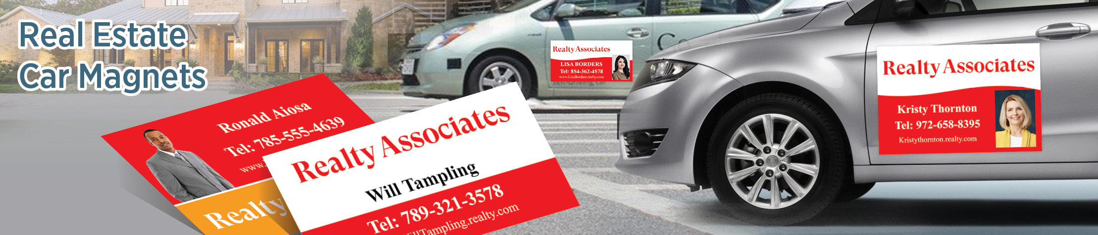 Realty Associates Real Estate Car Magnets - Custom car magnets for realtors, with or without photo | BestPrintBuy.com