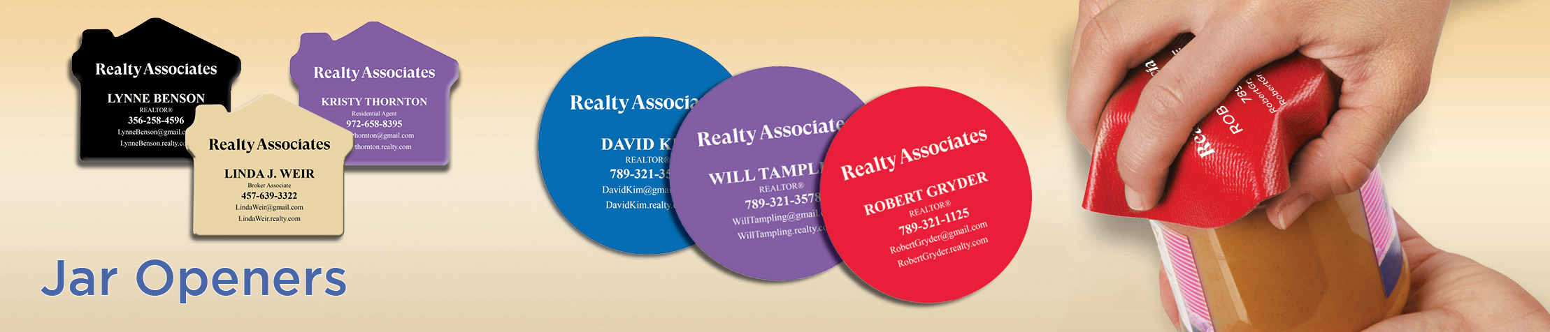 Realty Associates Real Estate Jar Openers - Realty Associates  personalized realtor promotional products | BestPrintBuy.com