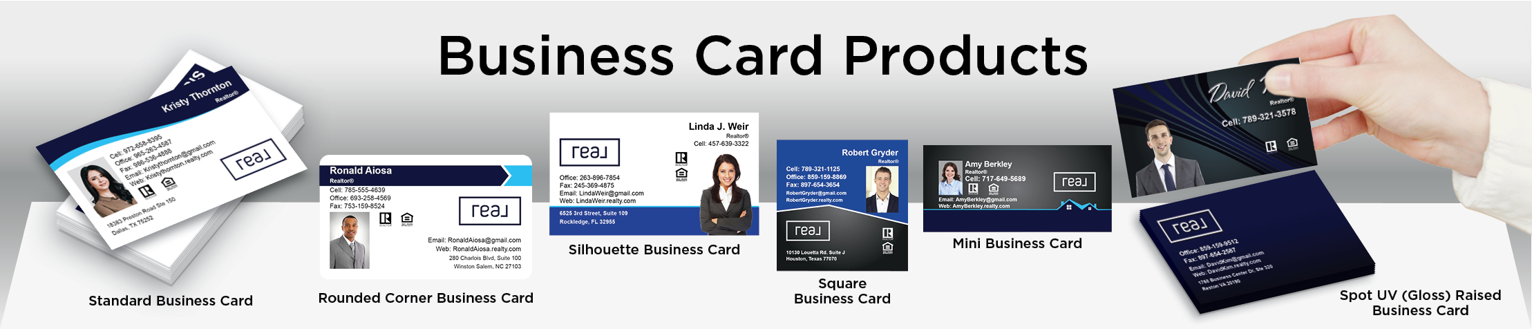 Real Real Estate Business Card Products - Real  - Unique, Custom Business Cards Printed on Quality Stock with Creative Designs for Realtors | BestPrintBuy.com