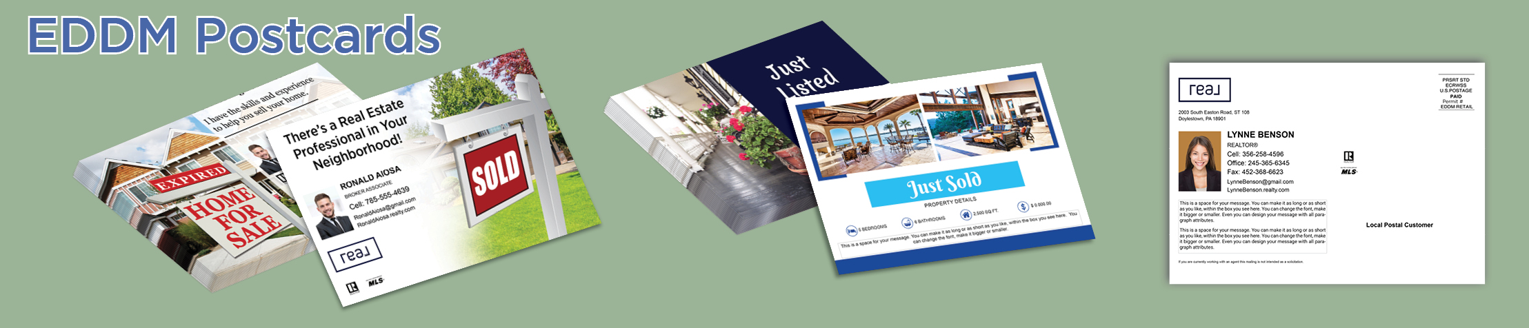 Real Real Estate EDDM Postcards - personalized Every Door Direct Mail Postcards | BestPrintBuy.com