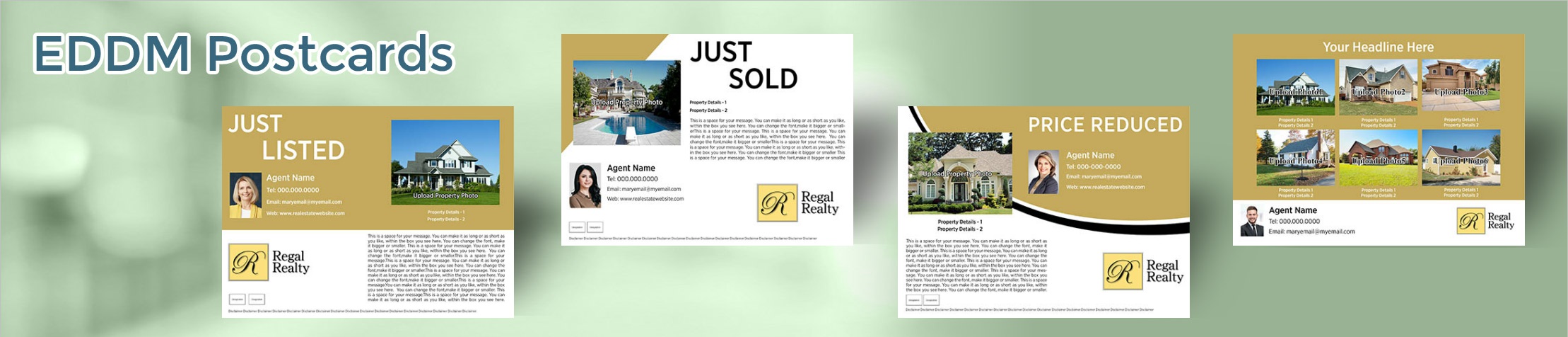 Regal Realty Real Estate EDDM Postcards - personalized Every Door Direct Mail Postcards | BestPrintBuy.com